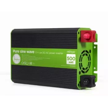 Měnič napětí Gembird 12V na 230V, čistá sinusovka, 500W