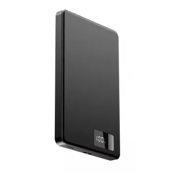 GEMBIRD PB05-WPC15M-LCD-01 bezdrátová magnetická power banka 5000mAh 15W LCD, černá