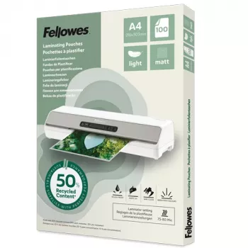 Fellowes 100 ks A4 matné laminovací fólie, 80 mikronů, recyklované