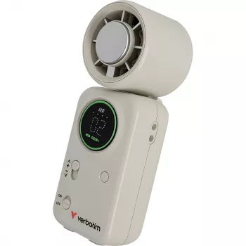 Ruční ventilátor Verbatim Cool 'n' Go Ice Touch Pro bílý/stříbrný 32346