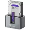 Qoltec 2in1 dokovací stanice HDD SSD SATA M.2 NVMe s klonováním, USB-C 3.2 Gen 2, 10Gbps, až 28 TB, hliník