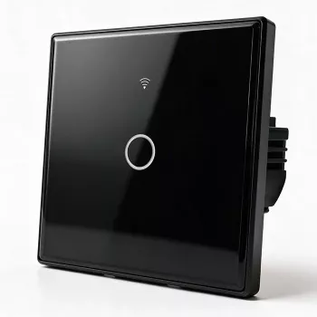 Qoltec chytrý dotykový světelný vypínač 1-gang Wi-Fi časovač Tuya bílý