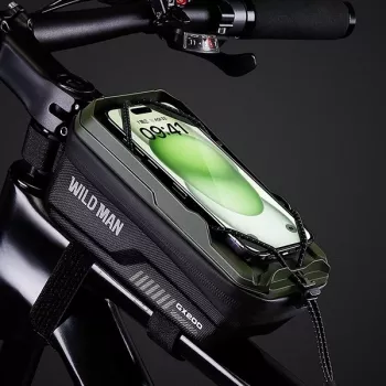 WILDMAN GX200 brašna na rám kola s držákem na telefon, zelená