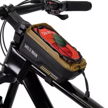 WILDMAN GX200 rámová brašna na kolo s držákem na telefon, Desert
