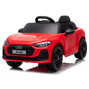 LEAN CARS Audi A5L HL788 červené 12V elektrické dětské auto s dálkovým ovládáním pro rodiče, EVA kola, LED světla, hudební panel, bezpečnostní pás, sedadlo z ekokůže, pro děti od 3 do 6 let