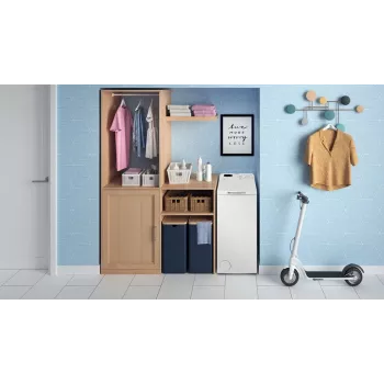 Indesit BTWS50400PLN pračka s horním plněním, 5 kg, 1000 ot/min, bílá, energetická třída E