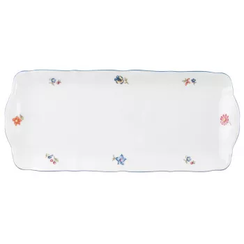 Obdélníkový servírovací talíř SELTMANN SONATE NOSTALGIA 35 x 17,5 cm, bílý tvrdý porcelán