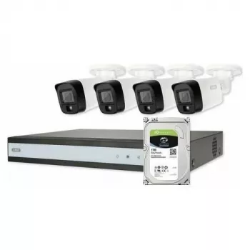 ABUS Security-Center TVVR33843T kompletní sada se 4 analogovými mini-tube kamerami a rekordérem