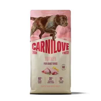 CARNILOVE TRUE FRESH suché krmivo pro psy krůtí pro dospělé psy všech plemen 12 kg