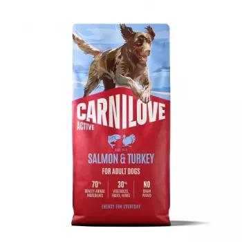 CARNILOVE ACTIVE suché krmivo pro psy s lososem a krůtou pro dospělé psy všech plemen 12 kg