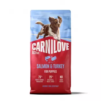 CARNILOVE ACTIVE suché krmivo pro psy s lososem a krůtou pro štěňata 12 kg