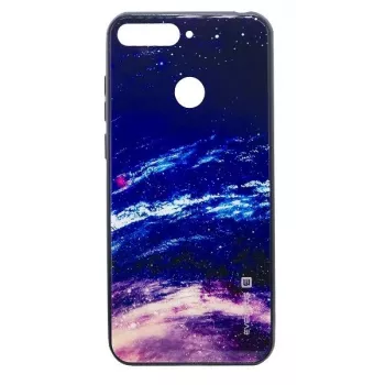 Evelatus Samsung Galaxy A7 (2018) pouzdro s tvrzeným sklem na záda - Starry Night