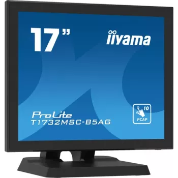 Iiyama ProLite T1732MSC-B5AG 17 inch Touchscreen LED Monitor - 5:4 SXGA, Projective Capacitive, 10-Point Multi-Touch, HDMI/DisplayPort/VGA, USB, Speakers, Black