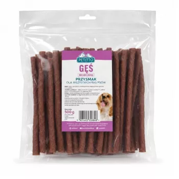 PETITTO měkké husí proužky psí pamlsky 500 g