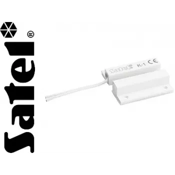 Nástěnný magnetický kontakt SATEL K-1, bílý, NC, mezera 20 mm, kabel 1 m