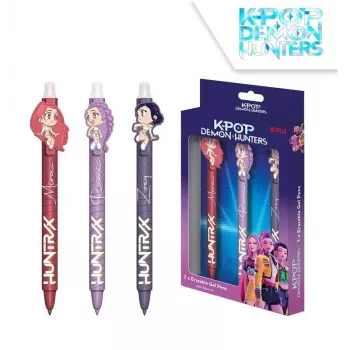 KIDS K-Pop Demon Hunters Gel Pen Set 3-Pack | 0.7mm Assorted Colours