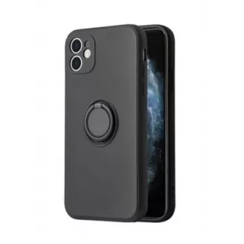 iLike Apple iPhone 13 Pro silikonové pouzdro s prstenem černé