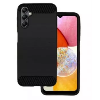 iLike pouzdro pro Samsung Galaxy A14 5G Carbon Black – zadní TPU pouzdro s texturou karbonových vláken