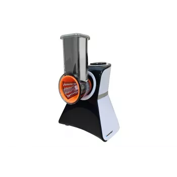Elektrický kráječ potravin Blaupunkt Slicer FPS502 150 W, nerezový ozubený nůž 190 mm, nastavitelná tloušťka řezu 0-15 mm, černý/stříbrný