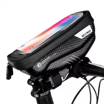 Pouzdro na kolo WILDMAN Bike Holder Case S E1 1L, černé – kompaktní rámová brašna na kolo se suchými zipy