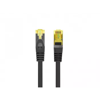 LANBERG Cat.6A S/FTP LSZH patch kabel 20m černý – 10GbE, Fluke Passed, 26AWG čistá měď