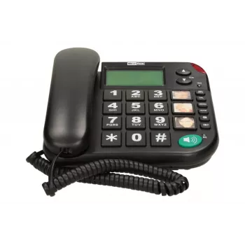 Stolní telefon MAXCOM KXT480BB s LCD displejem, černý