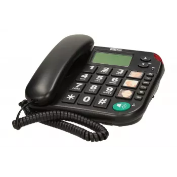 Stolní telefon MAXCOM KXT480BB s LCD displejem, černý