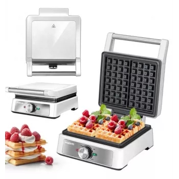 Vaflovač MPM MGO-41 1600W bílý – belgický vaflovač s nepřilnavými deskami