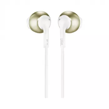 JBL T205 šampaňské zlatá In-Ear sluchátka s mikrofonem