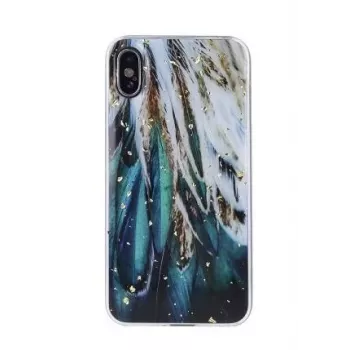 Pouzdro iLike Samsung Gold Glam Feathers pro Galaxy A13 5G / A04S