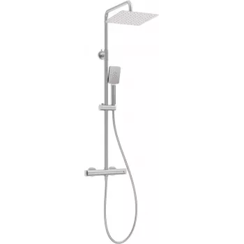 DEANTE NAC_F4HT Sprchový systém s termostatickou baterií, chrom, 250mm kulatá hlava, 3funkční ruční sprcha, 1500mm hadice, nastavitelná tyč