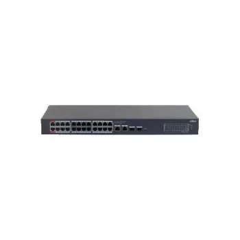 Dahua CS4228-24GT-375 24portový Gigabit PoE managed switch, 2x Gigabit RJ45 + 2x SFP uplink, 375 W PoE budget, Layer 2