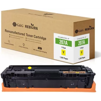 G&G Reborn žlutá tonerová kazeta jako náhrada za HP 207A (W2212A) – 1250 stran