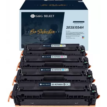 G&G kompatibilní tonerové kazety 4 ks pro HP 203X Series, černá purpurová žlutá azurová, vysoká výtěžnost, GS-H203X-4P