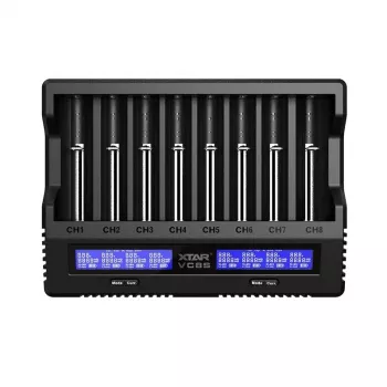 XTAR VC8S USB-C SET Battery Charger, 3.7V/1.2V