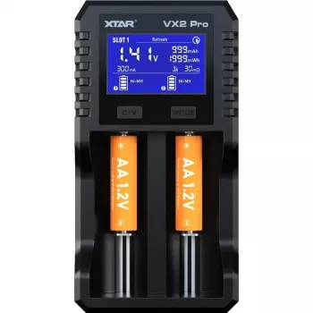 XTAR VX2 PRO KT Li-ion/LiFePO4/Ni-MH 18650 Battery Charger