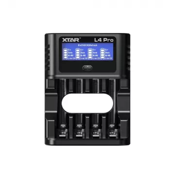 XTAR L4 PRO USB-C Li-ion/Ni-MH Battery Charger, 1.5V/1.2V