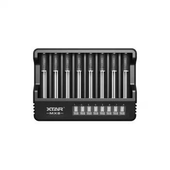 XTAR MX8 USB-C Li-ion/Ni-MH Battery Charger, 3.7V/1.5V/1.2V
