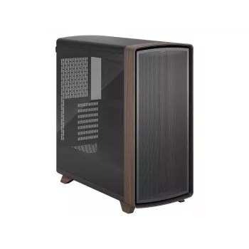 Počítačová skříň Mid-Tower Fractal Design Summit Black TG Light Tint s čelním panelem z ořechového dřeva