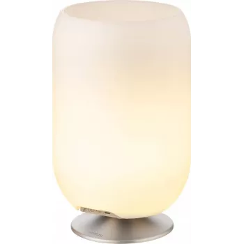 KOODUU LED lampa s reproduktorem a chladičem Atmos stříbrná