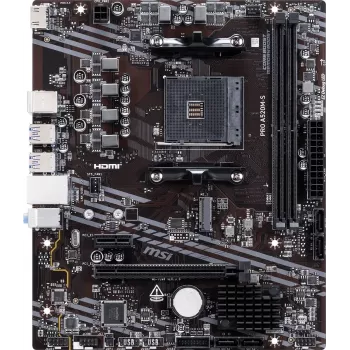 MSI PRO A520M-S AM4 Micro-ATX Motherboard, AMD A520, DDR4, HDMI, Gigabit LAN
