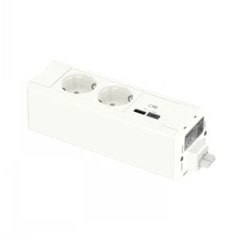 SCHNEIDER ELECTRIC UNICA SYSTEM+ MOD.UNIT 2XSCHUKO+USBA/C bílá