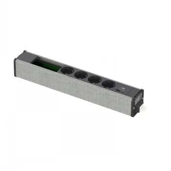 SCHNEIDER ELECTRIC UNICA SYSTEM+ MOD.UNIT 4XSCH+USBA/C+DATA antracit/šedá