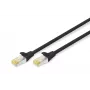 DIGITUS CAT6A S/FTP patch kabel, 0,5 m, černý