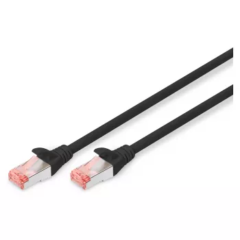 Network Cable Digitus CAT 6 S/FTP Patch Cord RJ-45 Cat6 3m Black