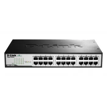Switch D-LINK 24 portů 10/100/1000 Mbps do racku - neřízený