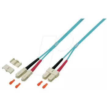 EFB Elektronik O0318.1 duplexní SC-SC OM4 optický patch kabel, 1 m, fialový
