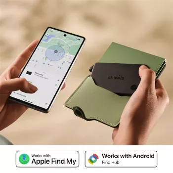 Chipolo CARD & LOOP nabíjecí Bluetooth lokátor sada pro iOS & Android, Charcoal