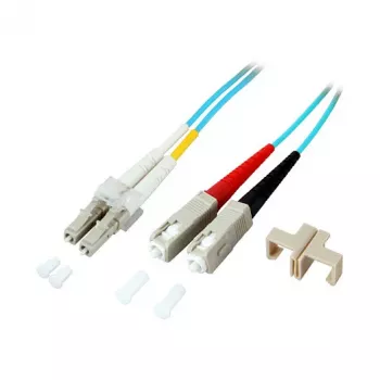 EFB duplexní patch kabel LC-SC OM3 20m LSZH 2mm aqua