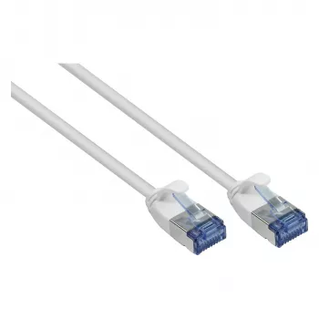 GoodConnections RNS patch kabel SlimLine Cat.6A U/FTP PiMF LSZH 500MHz měď bílý 3m